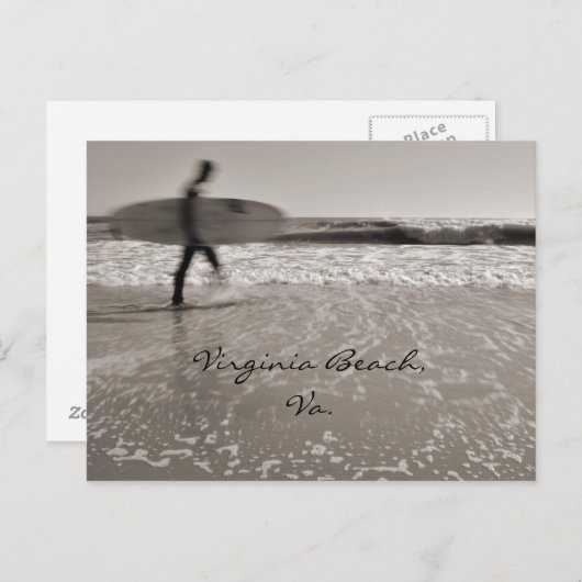 Surfer van Shirley Taylor Briefkaart (Voorkant / Achterkant)