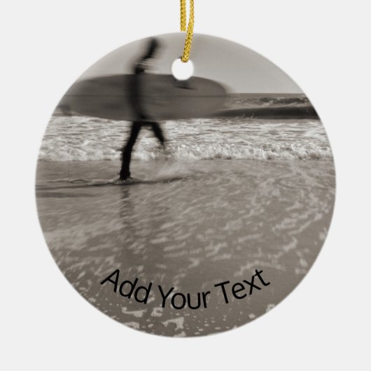 Surfer van Shirley Taylor Keramisch Ornament (Voorkant)