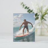 Surfer Verjaardag Briefkaart (Staand voorkant)