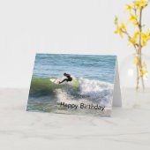 Surfer Verjaardag Kaart (Gele Bloem)