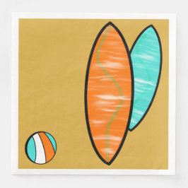 Surfer Verjaardag Papier Diner Servetten #2