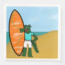 Surfer Verjaardag Servet