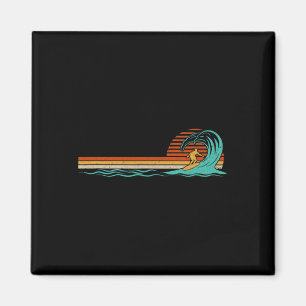 Surfer Vintage Golf Retro Surfen Surf Strand Magneet