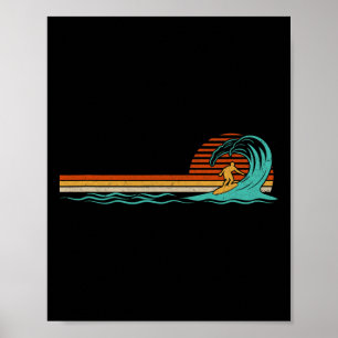 Surfer Vintage Golf Retro Surfen Surf Strand Poster
