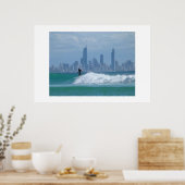 Surfer voor de Skyscrapers Poster (Keuken)