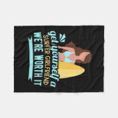 Surfer-Vriendin Fleece Deken (Voorkant (Horizontaal))