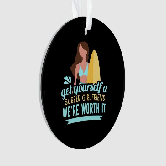Surfer-Vriendin Ornament (voorkant)