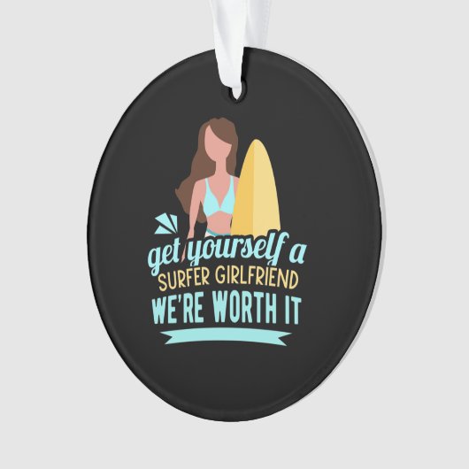 Surfer-Vriendin Ornament (voorkant)