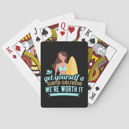Surfer-Vriendin Pokerkaarten (Achterkant)