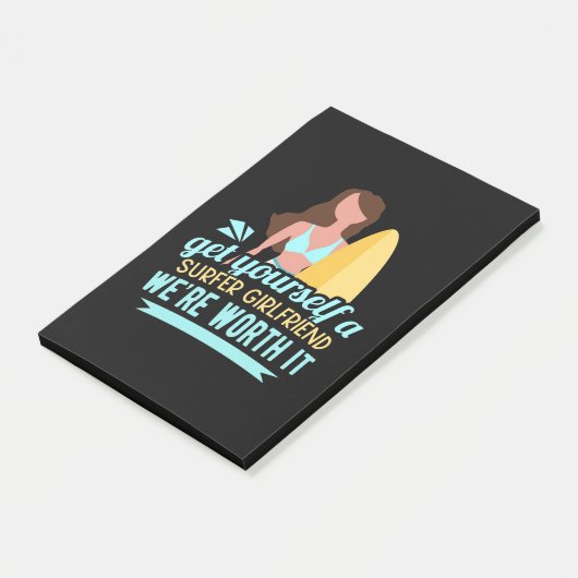 Surfer-Vriendin Post-it® Notes (Schuin)