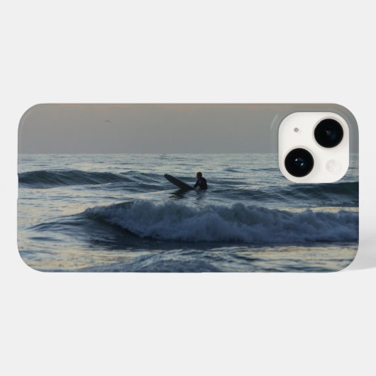 Surfer wacht op Hoesje-Mate iPhone Case (Achterkant (horizontaal))