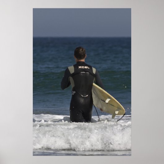 Surfer Wachten op de golven Fine Art Print (Voorkant)