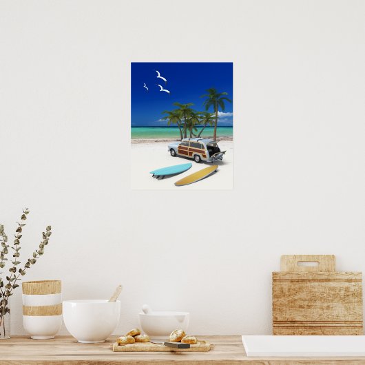 Surfer Wagon Poster (Keuken)