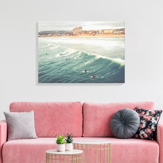 Surfer Wall Art, Pacific Beach San Diego Canvas