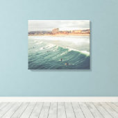 Surfer Wall Art, Pacific Beach San Diego Canvas Afdruk (Insitu (Houten vloer))