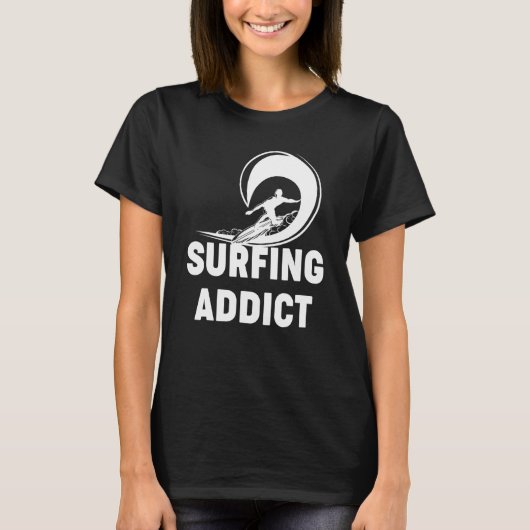 Surfer Wave Hawaiian Beach Summer T-shirt (Voorkant)