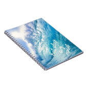 Surfer Wave Ocean Blue White Eat Sleep Surf herhal Notitieboek (Rechterzijde)