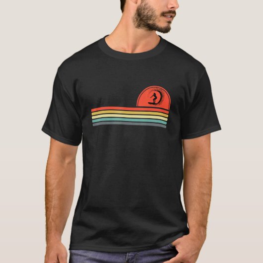 Surfer  Wave Retro Surfred Surf Beach T-shirt (Voorkant)