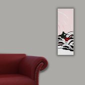 Surfer Wave Surfing op Sunrise Poster