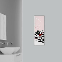 Surfer Wave Surfing op Sunrise Poster