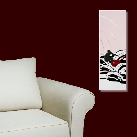 Surfer Wave Surfing op Sunrise Poster