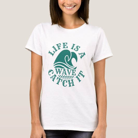 Surfer Waves Quote Gift T-shirt (Voorkant)