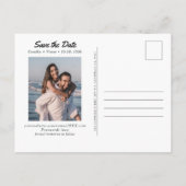 Surfer Wedding Blue Ocean Save the Date Briefkaart (Achterkant)