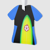 Surfer Wetsuit gepersonaliseerd siermiddel Ornament (voorkant)