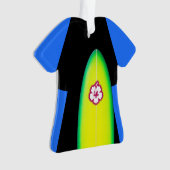 Surfer Wetsuit gepersonaliseerd siermiddel Ornament (voorkant)