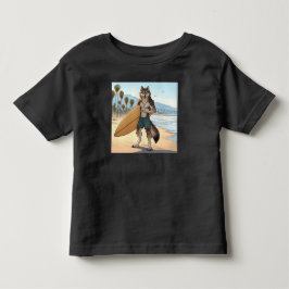 Surfer Wolf Kinder Shirts