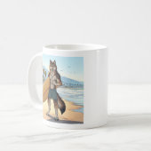 Surfer Wolf Koffiemok (Voorkant links)