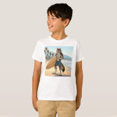 Surfer Wolf T-shirt (Voorkant volledig)