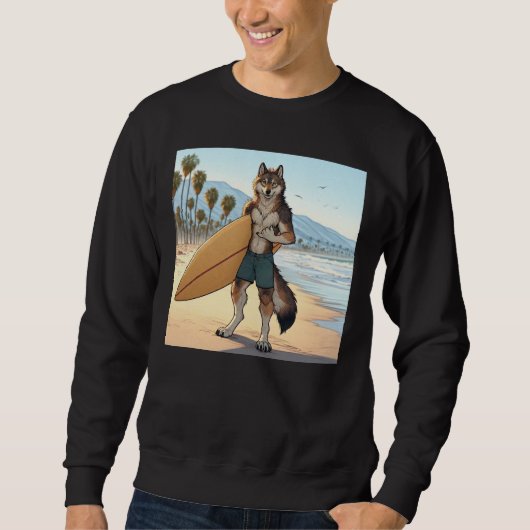 Surfer Wolf Trui (Voorkant)