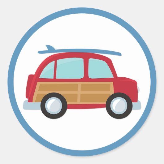 Surfer Woody Sticker (Voorkant)