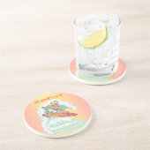 Surfer Zandsteen Onderzetter (Zijkant)