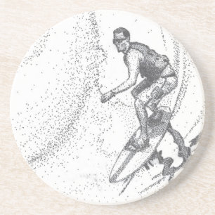 surfer zandsteen onderzetter