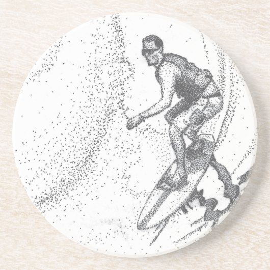 surfer zandsteen onderzetter (Voorkant)