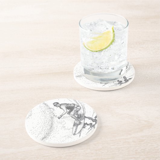 surfer zandsteen onderzetter (Zijkant)