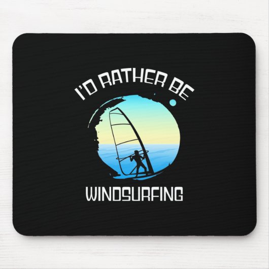 Surfer zou eerder windsurfen muismat (Voorkant)