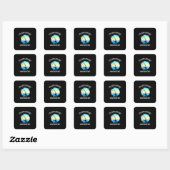 Surfer zou eerder windsurfen vierkante sticker (Vel)