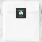 Surfer zou eerder windsurfen vierkante sticker (Tas)