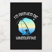 Surfer zou eerder windsurfen voedselcontainer etiket (Enkel label)