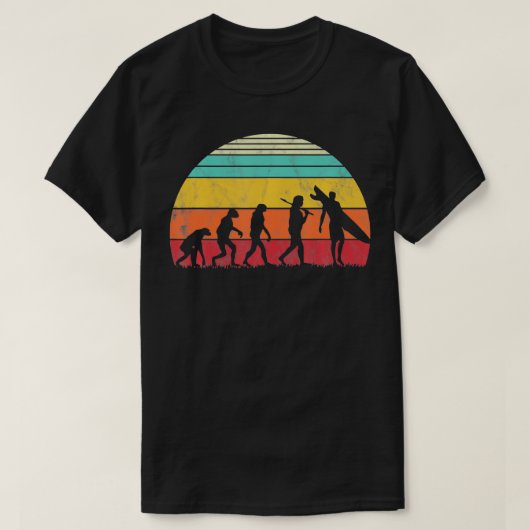 Surferevolutie, surfboardretro t-shirt (Design voorkant)