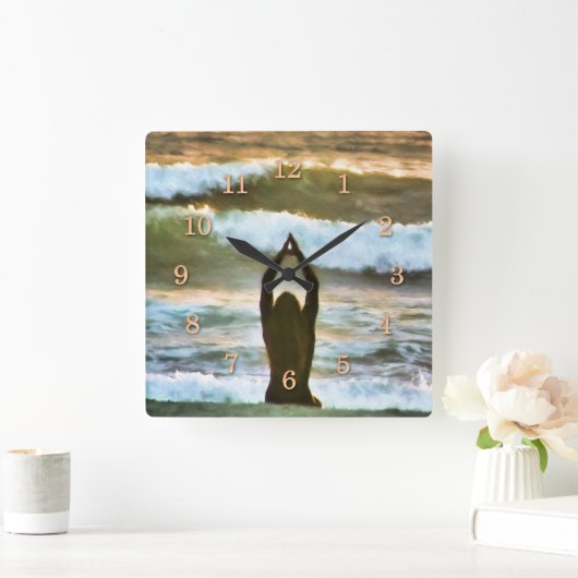 SURFERGEBEDEN VIERKANTE KLOK (Huis)