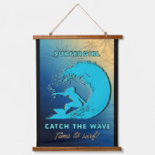 Surfergirl - Vang de Golf Hangend Wandkleed (Voorkant)