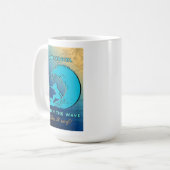 Surfergirl - Vang de Golf Koffiemok (Voorkant links)