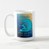 Surfergirl - Vang de Golf Koffiemok (Links)