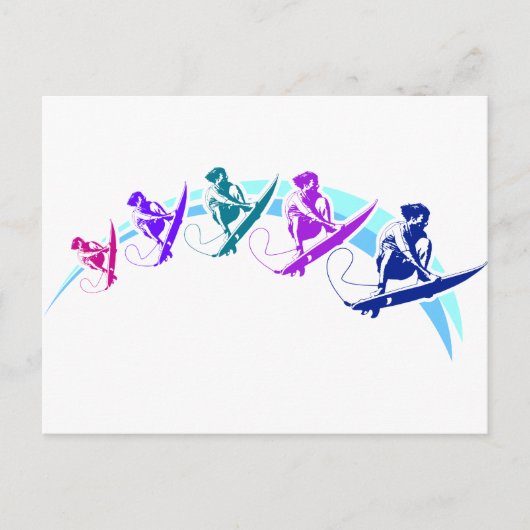 Surfergolf Briefkaart (Voorkant)