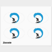 Surfergolf Ovale Sticker (Vel)