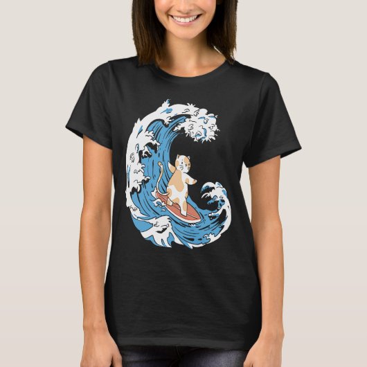 Surfergolven Surfboard Surfplankat Surfred T-shirt (Voorkant)